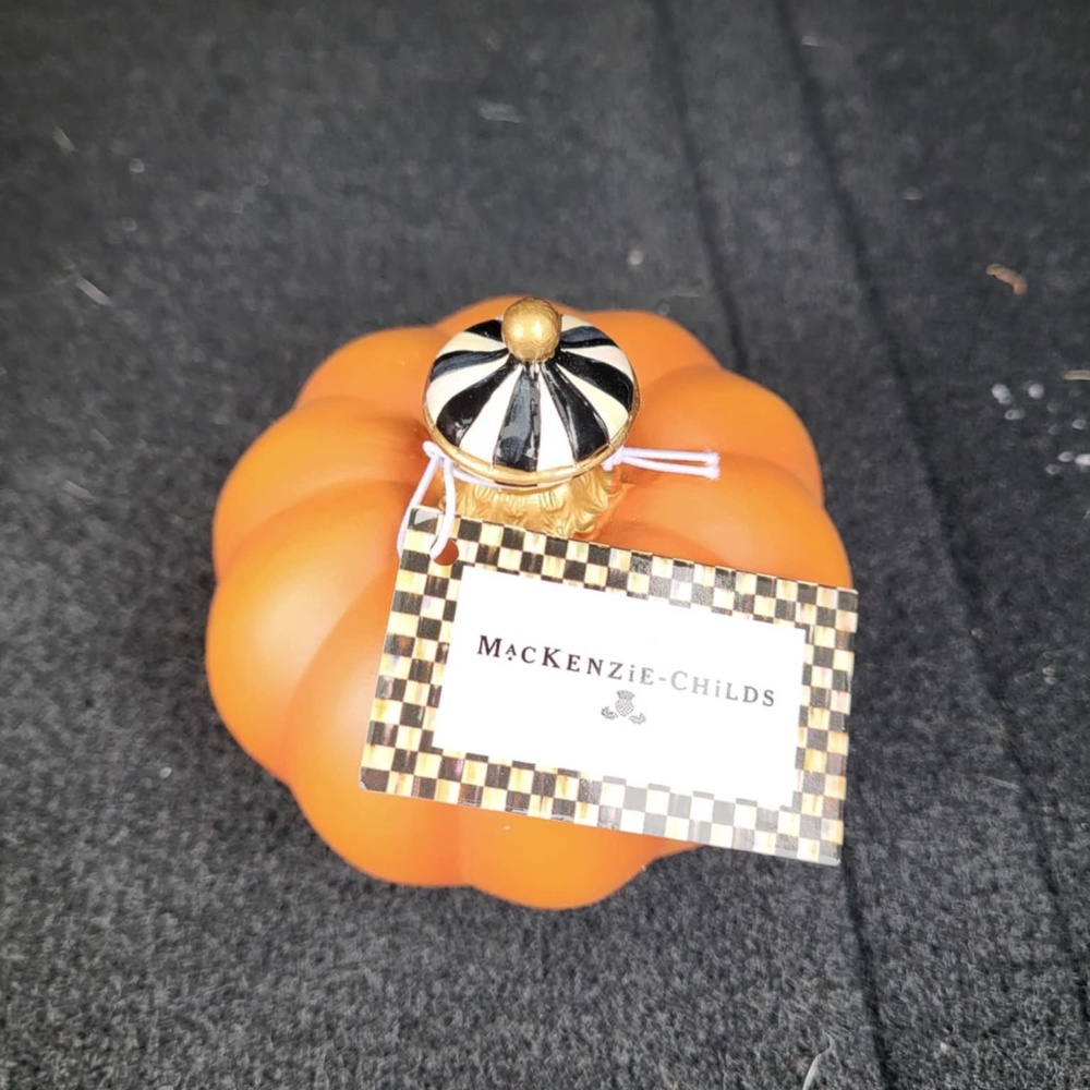 Set of 3 MacKenzie Childs “Fall on the Farm Mini Pumpkins”